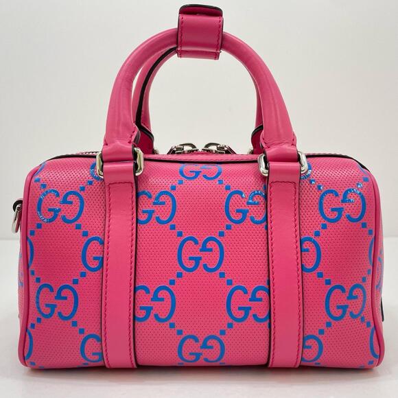 Gucci GG Blue Band Shoulder Bag Handbag Pink - Picture 3 of 12